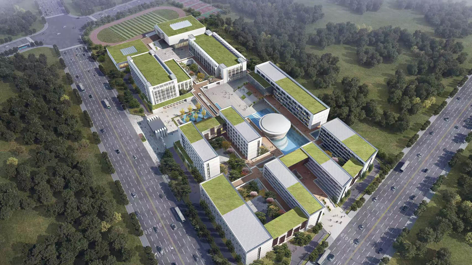 学校鸟瞰图